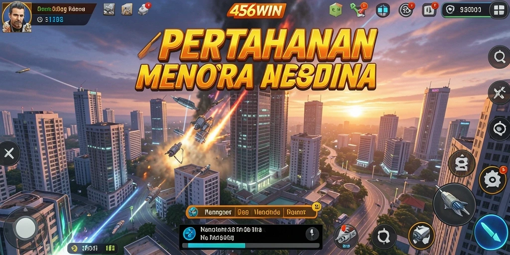 Tampilan menara dan musuh dalam 456WIN saat beraksi.