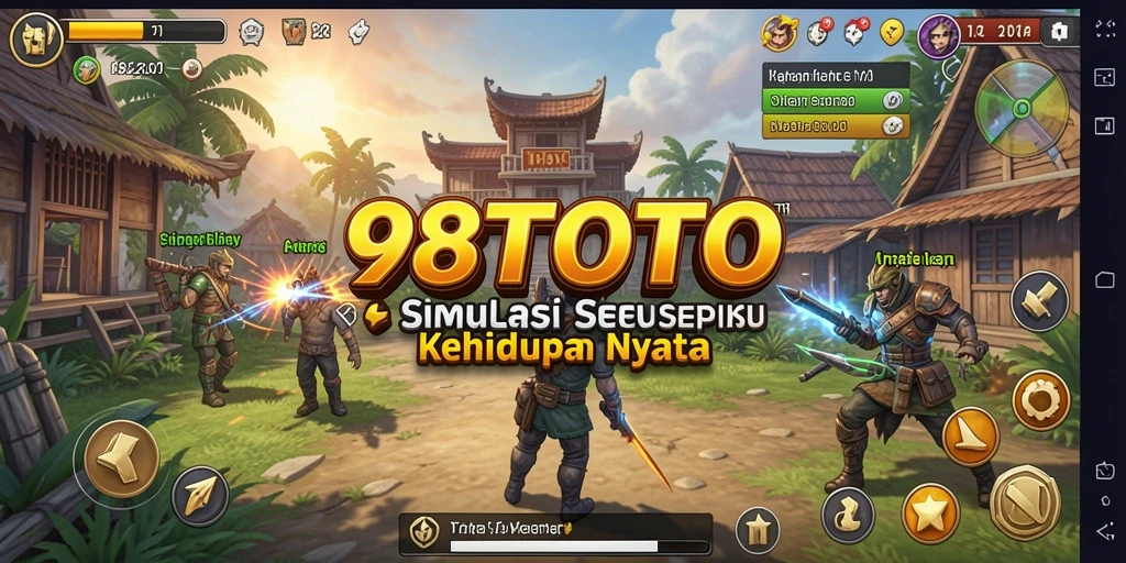 Screenshot menunjukkan momen seru dari gameplay Simulation 98TOTO.