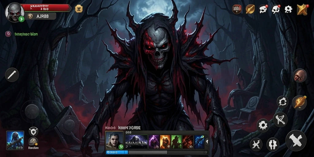 Gameplay AJR88 menampilkan suasana horor yang mencekam dan menegangkan.