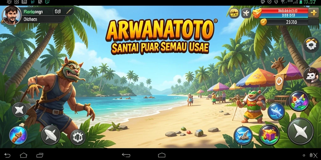 Screenshot menunjukkan gameplay seru dan menyenangkan dari ARWANATOTO.