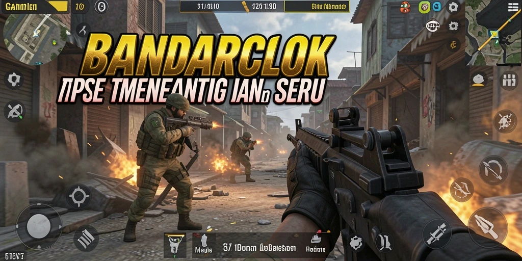 Tampilan gameplay seru dari BANDARCOLOK dengan aksi tembak-menembak yang intens.