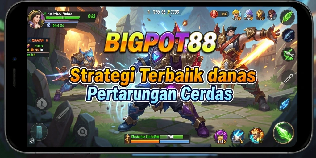 Screenshot gameplay BIGPOT88 yang menunjukkan pertarungan strategi.