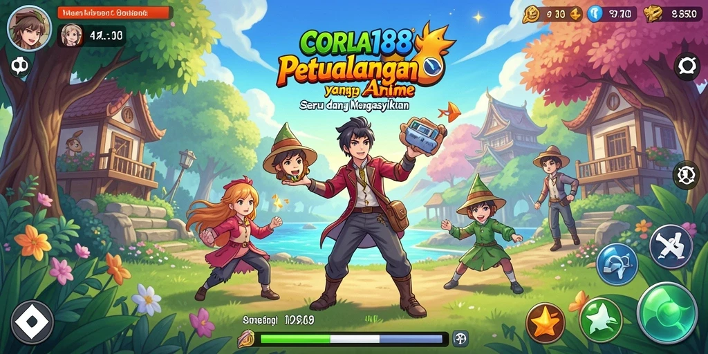 Tampilan gameplay CORLA188 menampilkan aksi karakter Anime yang mengesankan.