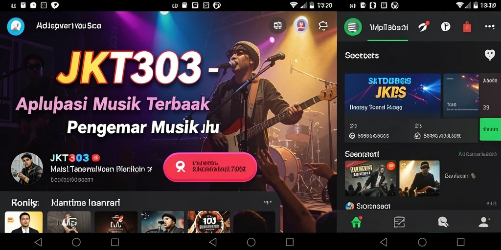 Tampilan gameplay seru dari JKT303 dengan interaksi musik.