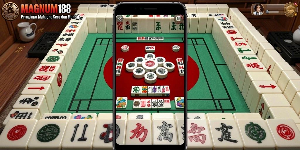 Screenshot gameplay MAGNUM188 yang menampilkan keseruan permainan Mahjong.