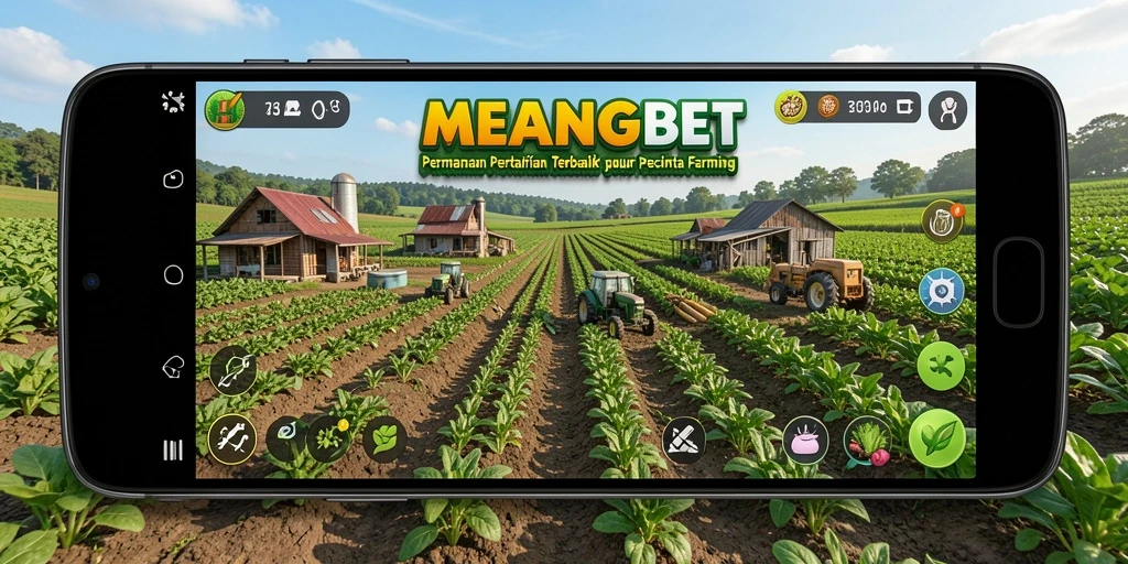 Tampilan gameplay <strong>MENANGBET</strong> yang menampilkan aktivitas pertanian.