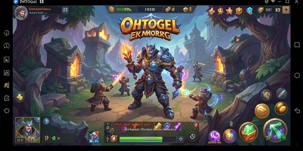 Tampilan gameplay seru di dunia OHTOGEL yang epik.