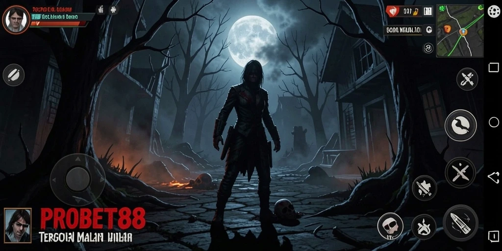 Tampilan gameplay PROBET88 yang menegangkan dan penuh misteri.