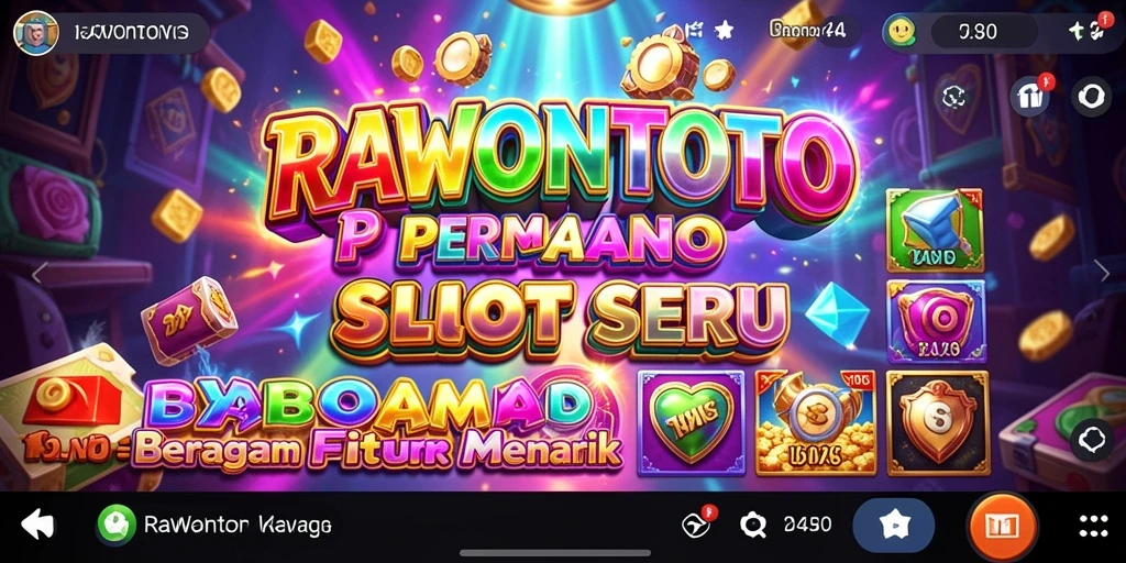 Tampilan gameplay RAWONTOTO yang penuh warna dan menarik.