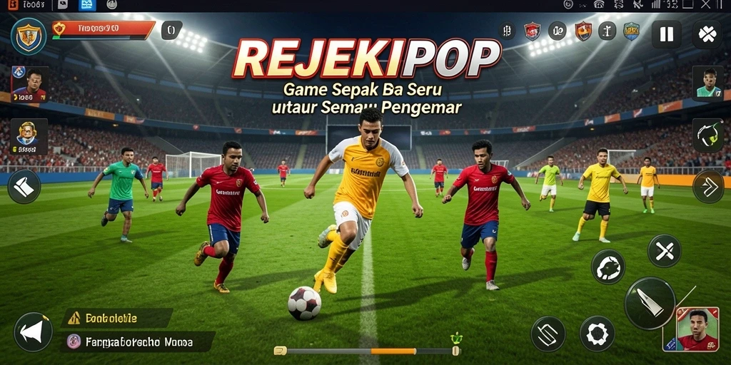 Tampilan seru dan menegangkan dari pertandingan sepak bola di REJEKIPOP.