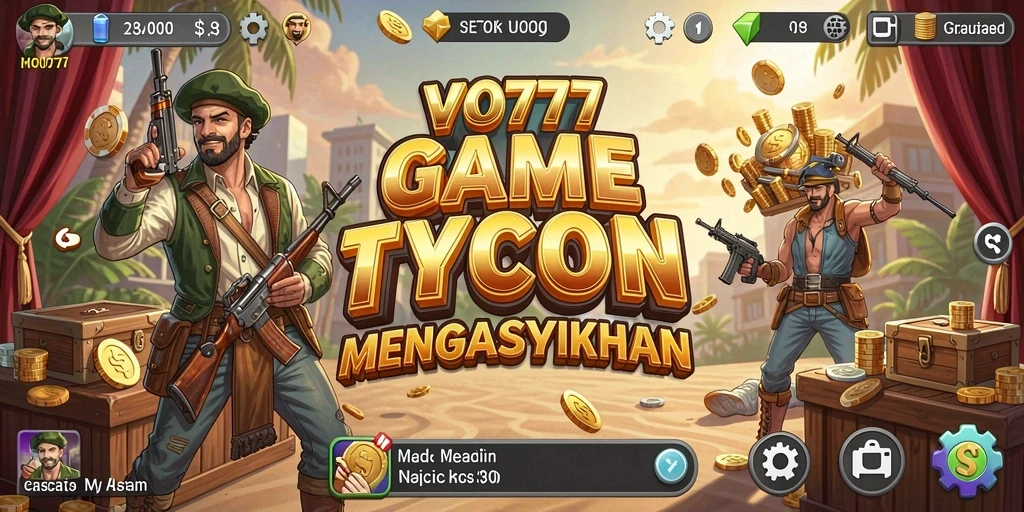 Screenshot utama VO777 menampilkan antarmuka gameplay Tycoon yang seru.